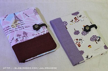 100503芋頭紫和粉桃紅怪怪風護照套5